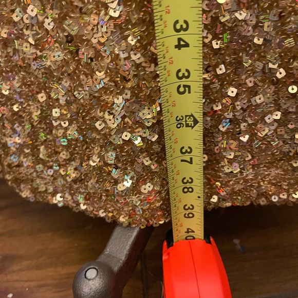 Gold Zara women’s midi sequined dress - Picture 4 of 13